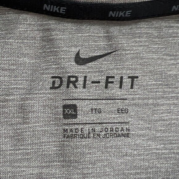 Nike Mens T Shirt XXL Gray Short Sleeve Dri Fit Athletic Cut - Picture 4 of 12